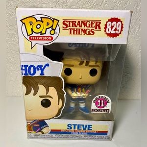 Funko Pop! Stranger Things STEVE #829 BASKIN ROBBINS EXCLUSIVE (Damaged Box)